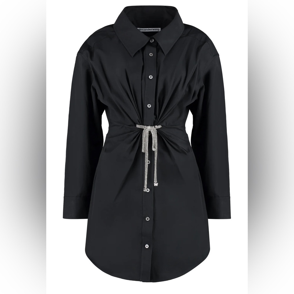 Alexander Wang Twisted Tie Detail Shirt Dress